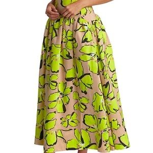 Aje Pelicano Citrus Horizon MIDI Skirt size AU 4/US 0